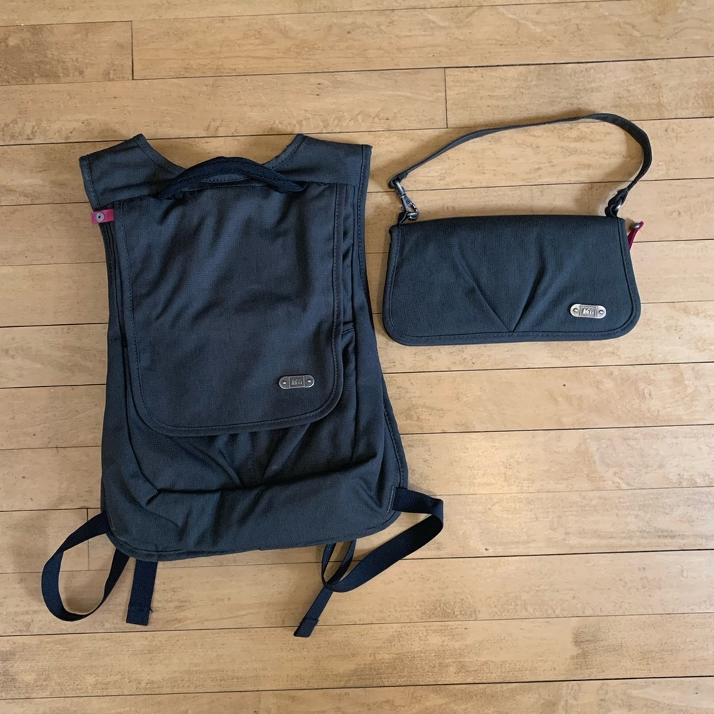 REI Backpack & Matching Wallet Wristlet